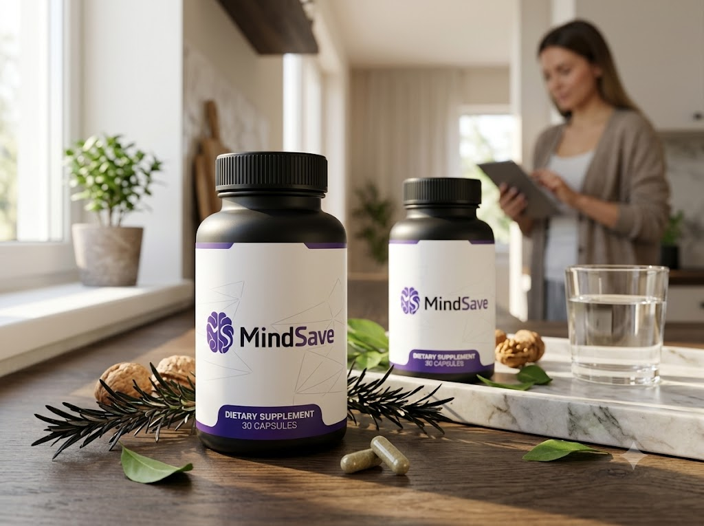 MindSave bottles placed in a calm everyday home setting